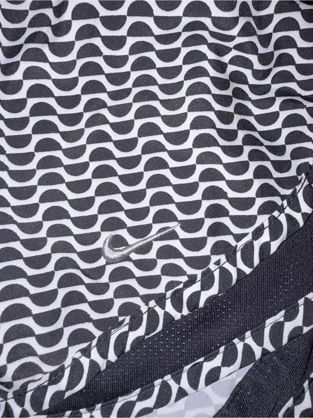 Nike Black and White Dri-FIT Athletic Shorts